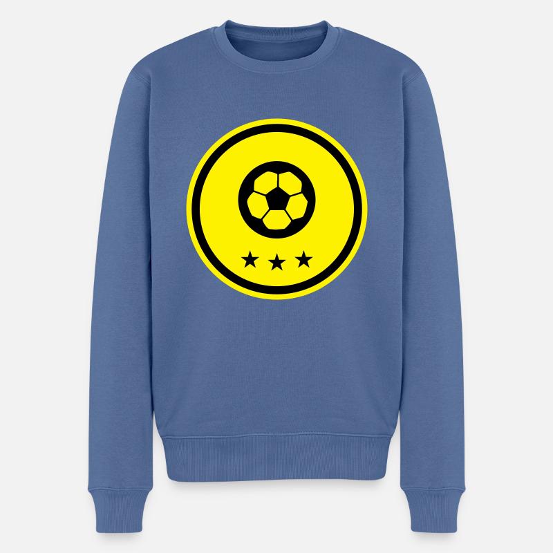 Fussball Sport - Männer Premium Bio Pullover - Taubenblau