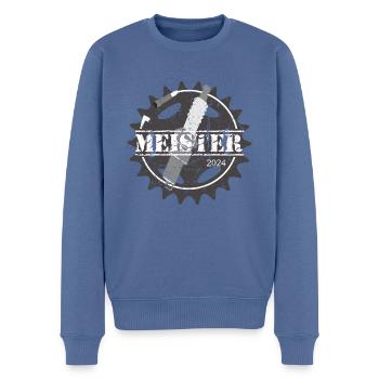 Zweiradmechanikermeister 2024 - Männer Premium Bio Pullover - Taubenblau - Vorne - Nico (187cm)