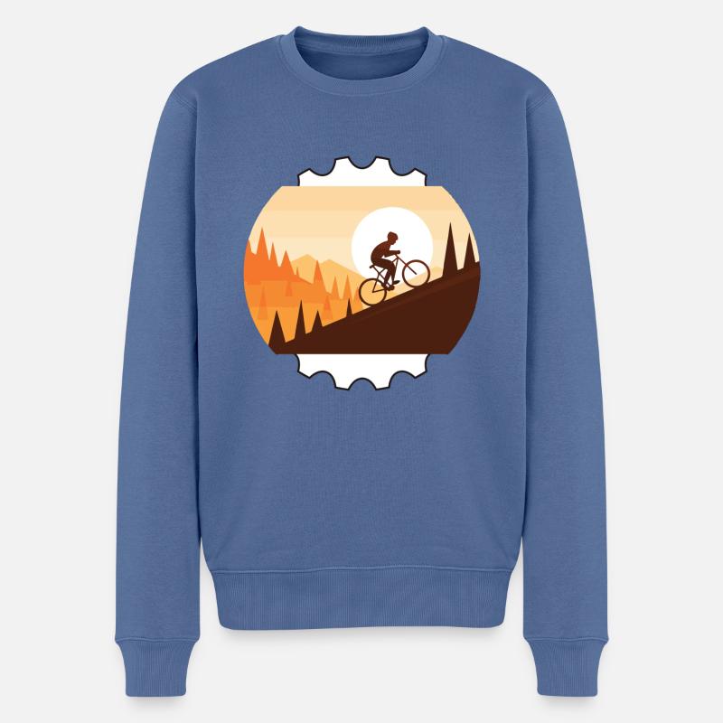 Vélo Cyclisme Cycling Cycling - Pull Premium bio Homme - bleu pigeon