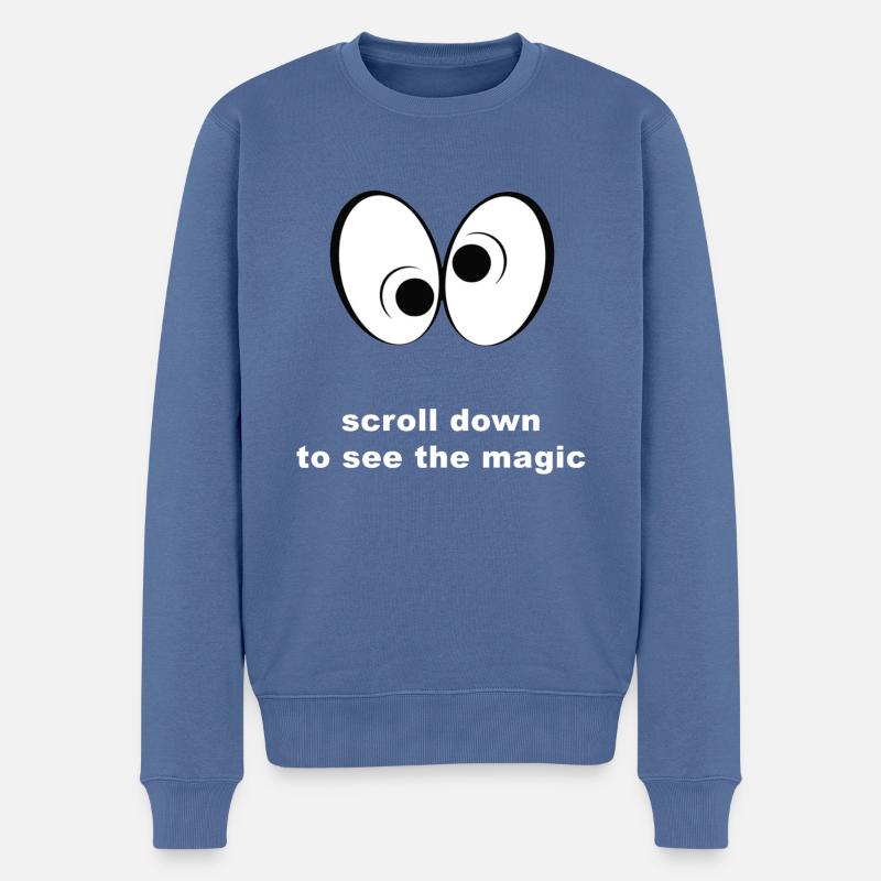 Augen - Männer Premium Bio Pullover - Taubenblau