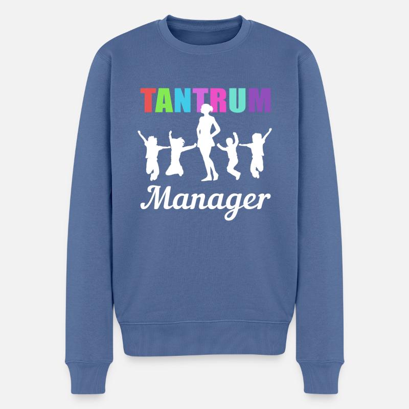 Wutanager Babysitter Cadeau - Pull Premium bio Homme - bleu pigeon