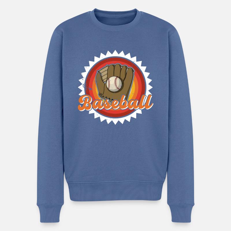 Baseball Handschuhe Ball Catcher Spruch - Männer Premium Bio Pullover - Taubenblau