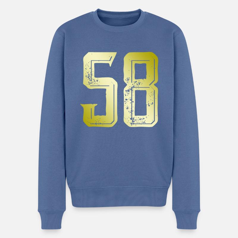 Symbole numérique 58 - Pull Premium bio Homme - bleu pigeon