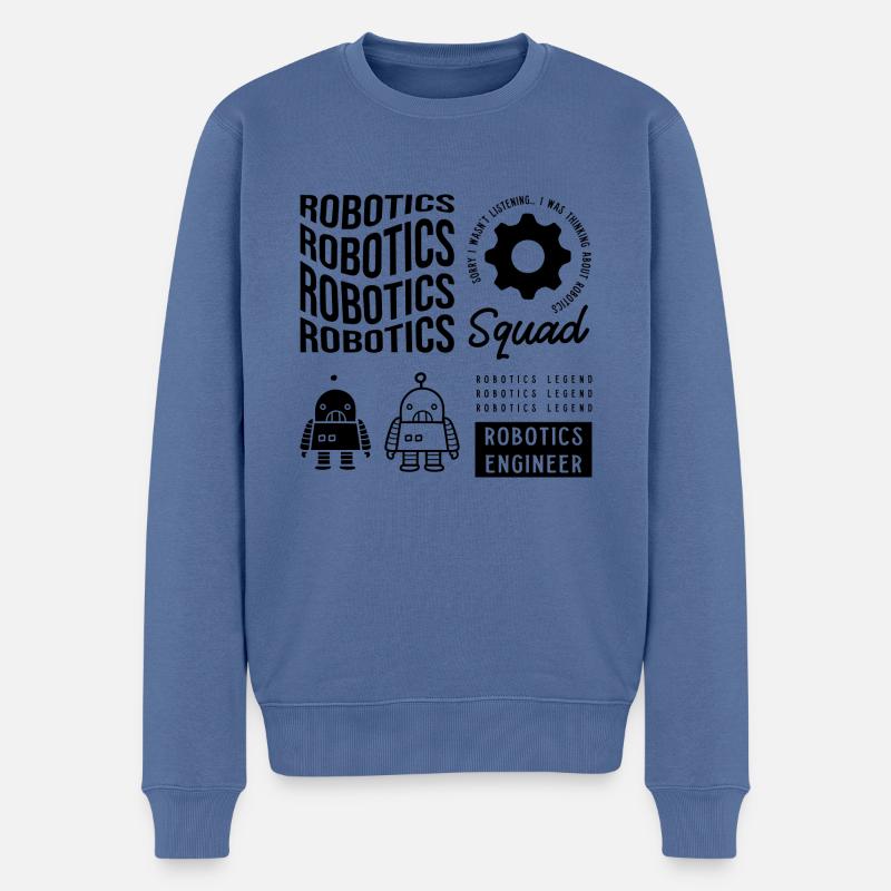 Robotics Squad Engineering Robots Mechanic - Men's Premium Organic Jumper - stone blue