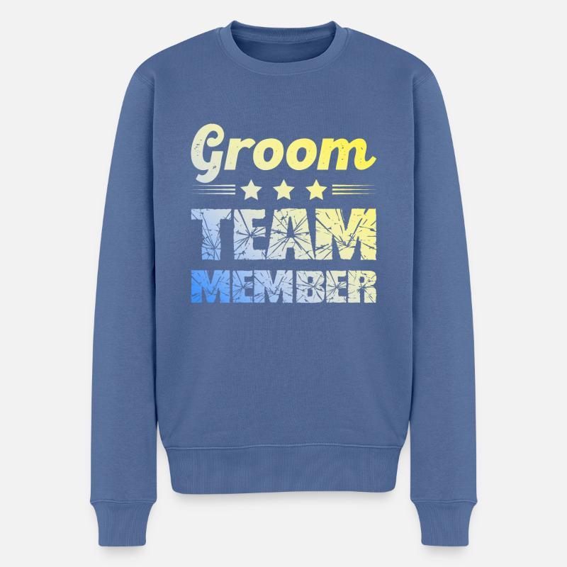 Groom Team - Männer Premium Bio Pullover - Taubenblau