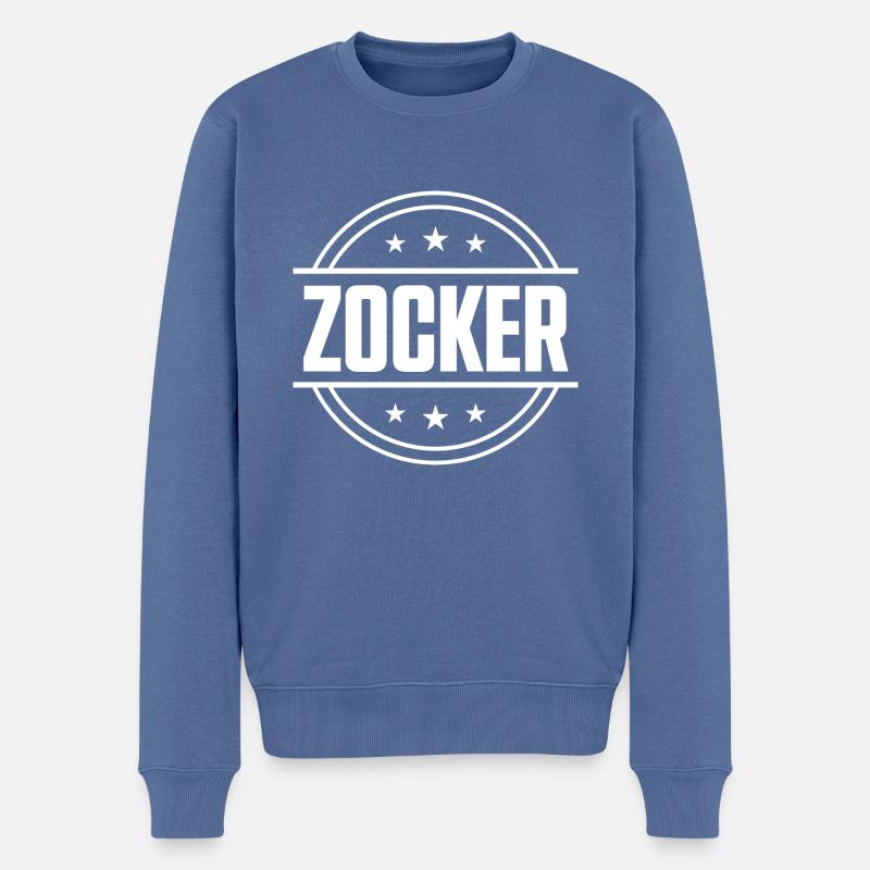Zocker Gamer - Männer Premium Bio Pullover - Taubenblau