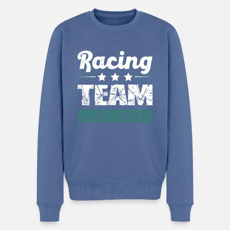 Équipe de course - Pull Premium bio Homme - bleu pigeon
