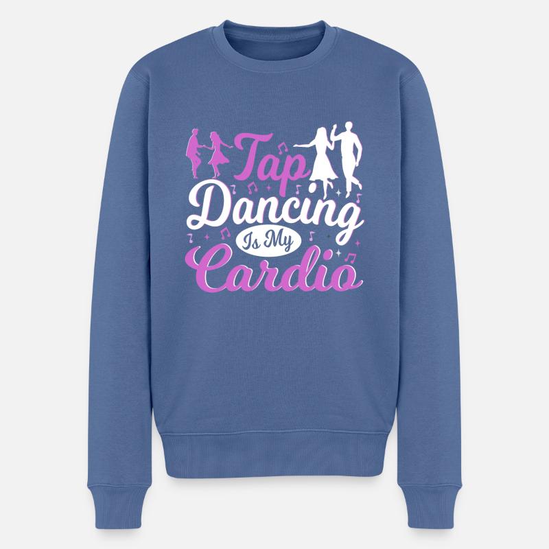 La danse à claquettes est ma danseuse de claquettes cardio drôle - Pull Premium bio Homme - bleu pigeon