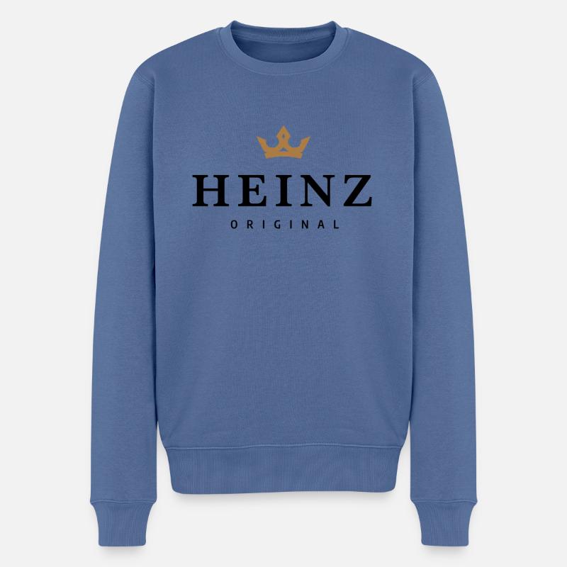 Heinz - Männer Premium Bio Pullover - Taubenblau