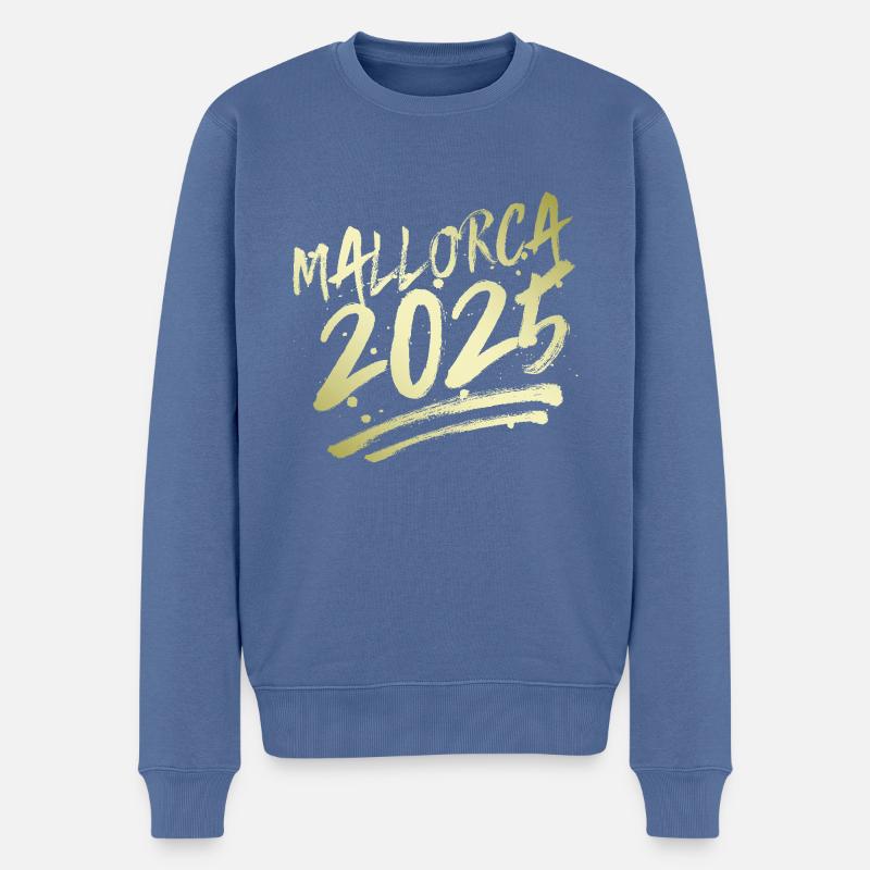 Majorque 2025 - Pull Premium bio Homme - bleu pigeon