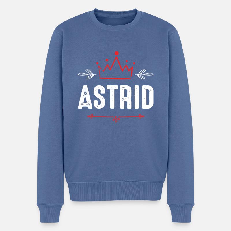Astrid - Pull Premium bio Homme - bleu pigeon