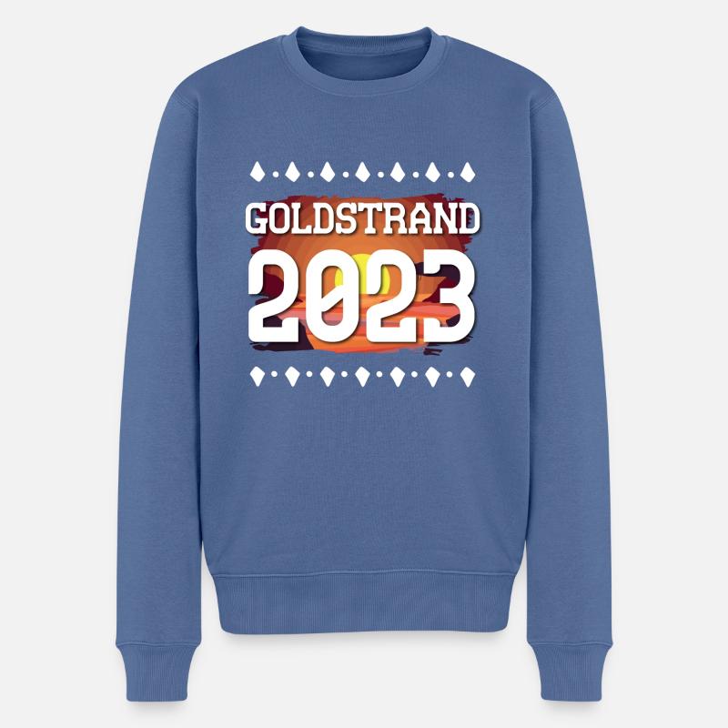 Goldstrand 2023 - Männer Premium Bio Pullover - Taubenblau