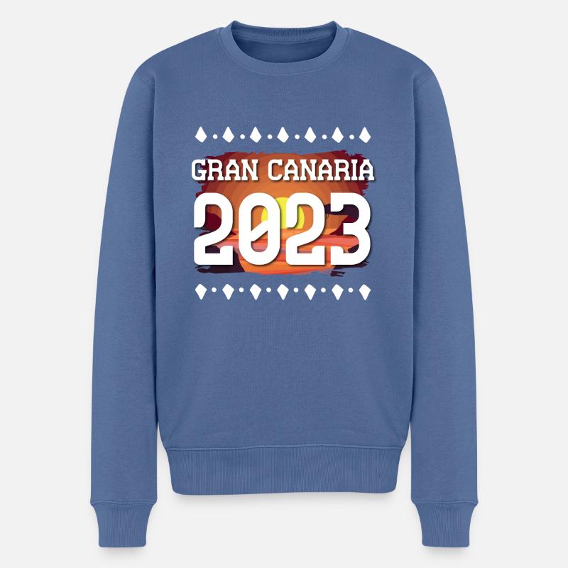 Gran Canaria 2023 - Männer Premium Bio Pullover - Taubenblau