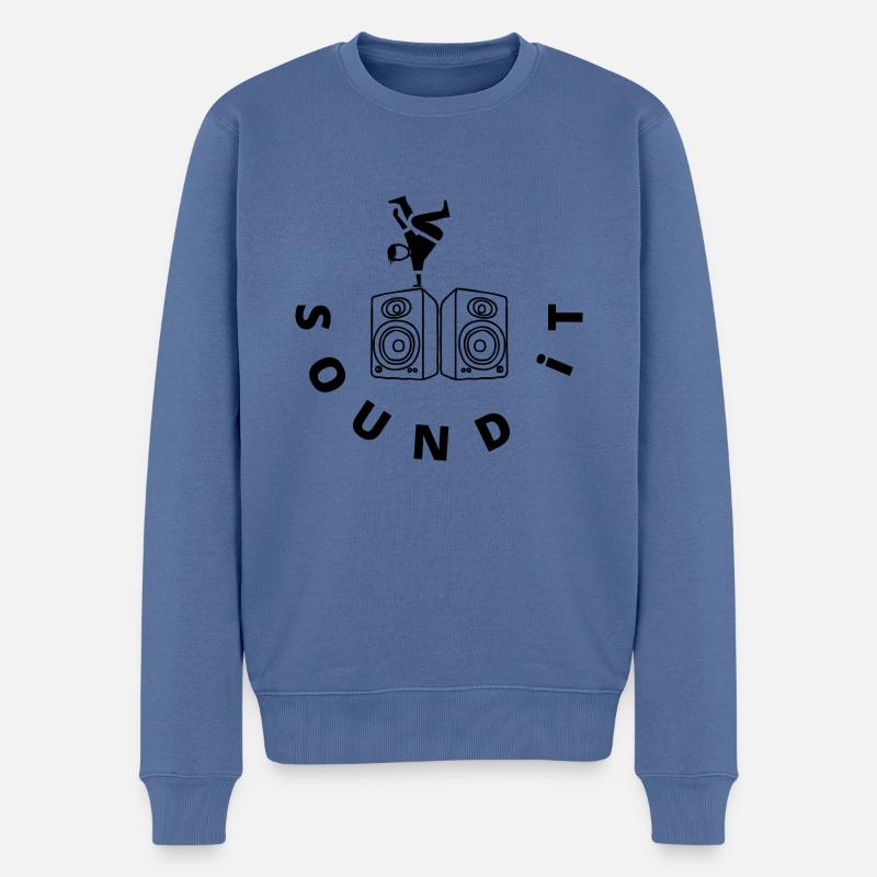 Klang es - Männer Premium Bio Pullover - Taubenblau