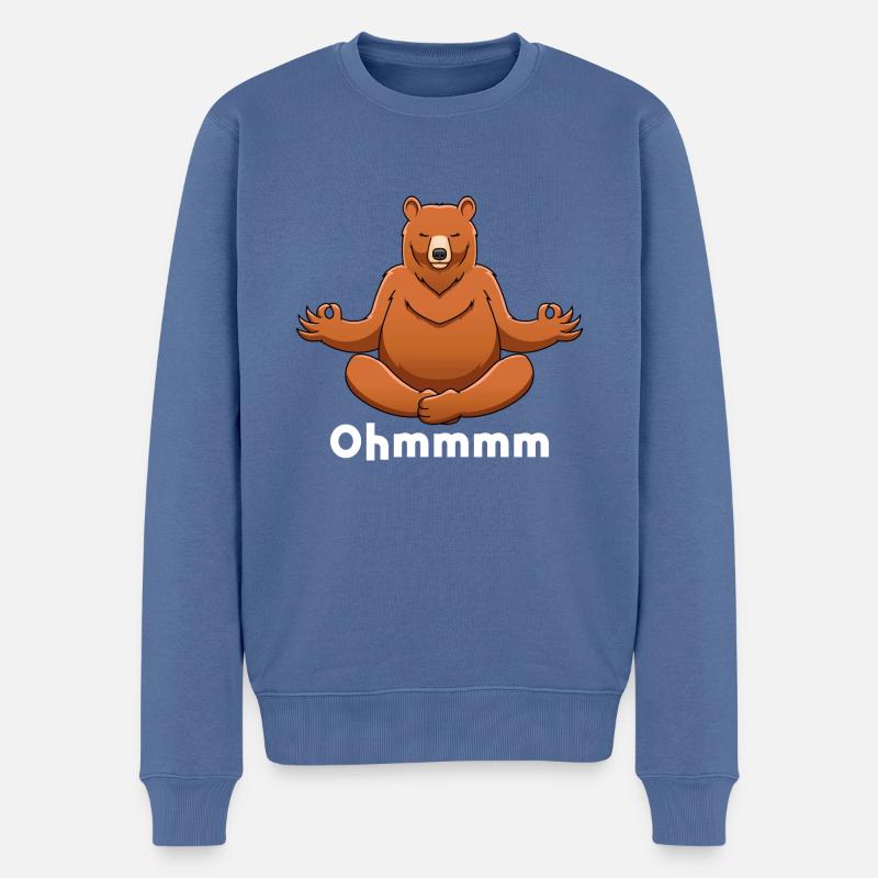Yoga Meditieren Bewusstsein Meditation - Männer Premium Bio Pullover - Taubenblau