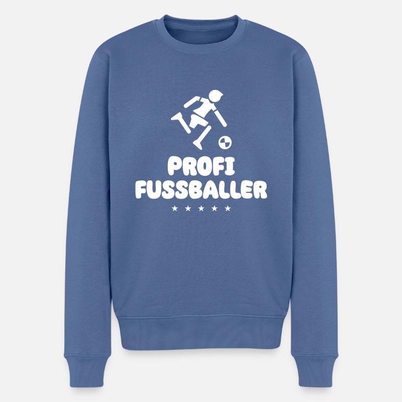 Fussball Profi - Männer Premium Bio Pullover - Taubenblau