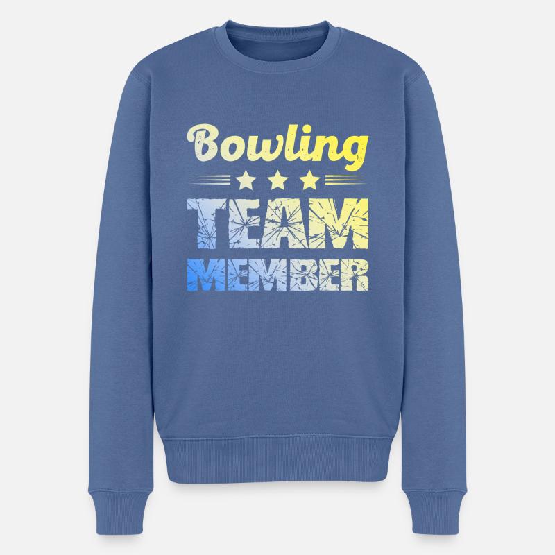Équipe de bowling - Pull Premium bio Homme - bleu pigeon