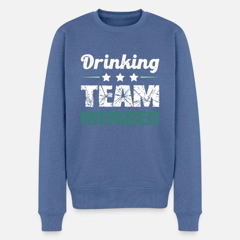 Équipe de consommation d’alcool - Pull Premium bio Homme - bleu pigeon