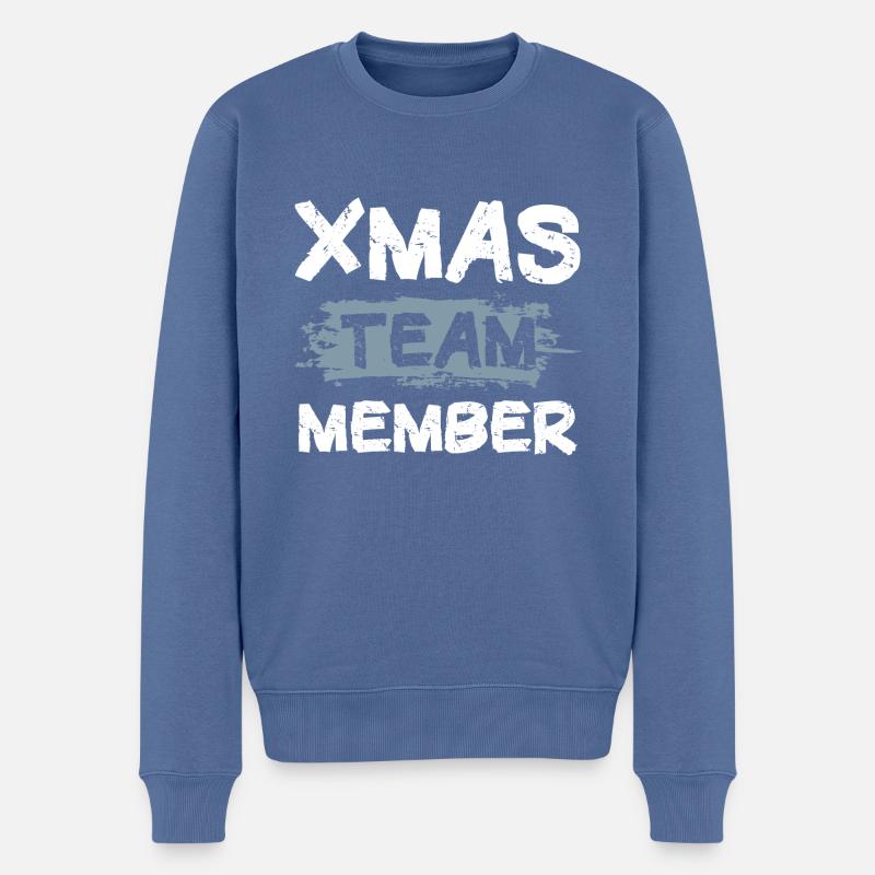 L’équipe de Noël - Pull Premium bio Homme - bleu pigeon