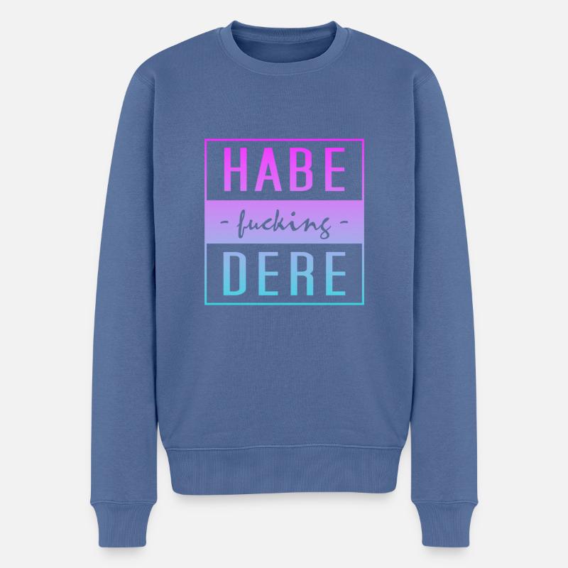 Habe Dere - Männer Premium Bio Pullover - Taubenblau