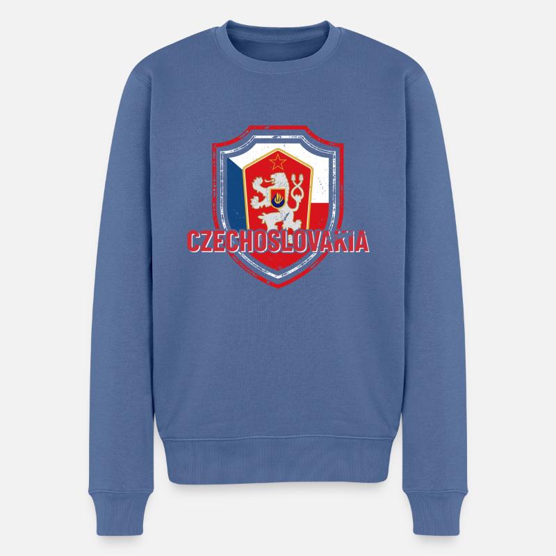 Tschechien Mitteleuropa Slowakei Patriotisch - Männer Premium Bio Pullover - Taubenblau