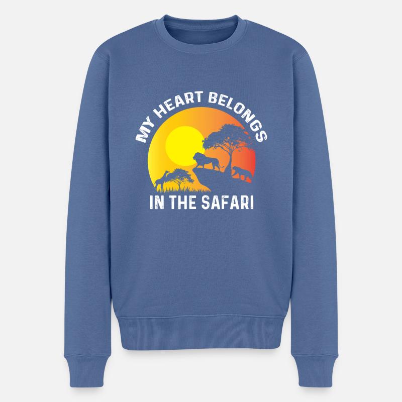 Appartient à Safari Backpacker Gift - Pull Premium bio Homme - bleu pigeon
