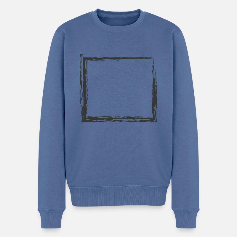 Quadrangle - Pull Premium bio Homme - bleu pigeon