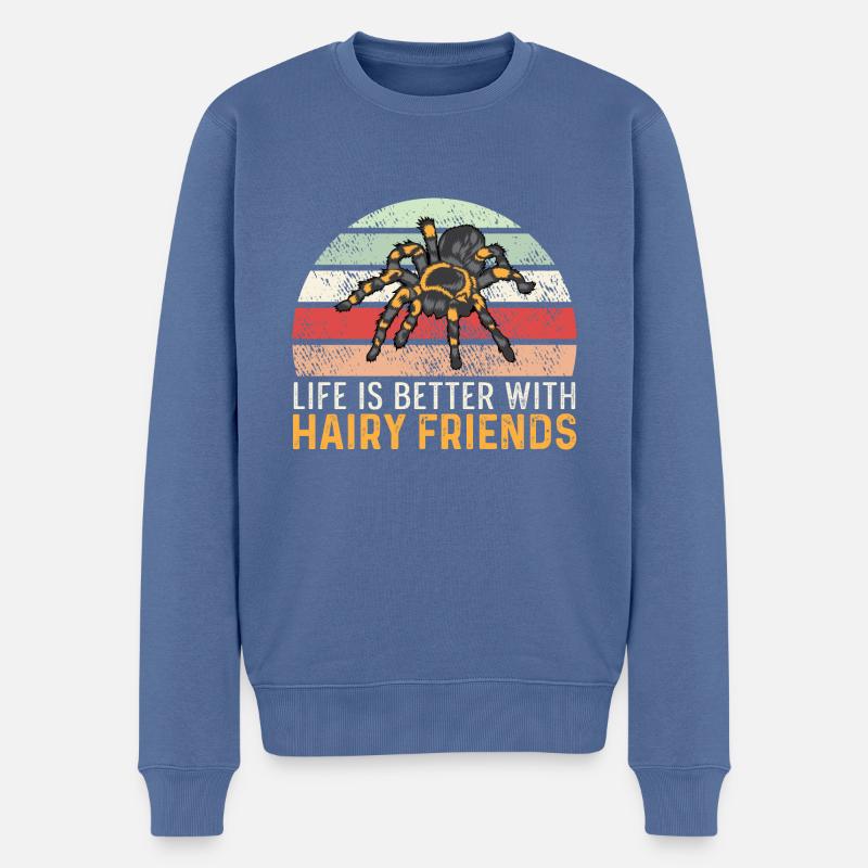 Behaarte Freunde Freundlicher Kerl Geschenk - Männer Premium Bio Pullover - Taubenblau