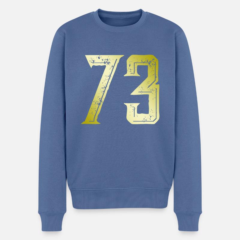 Symbole numérique 73 - Pull Premium bio Homme - bleu pigeon