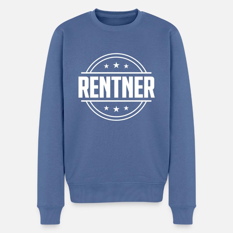 Rentner Rente - Männer Premium Bio Pullover - Taubenblau