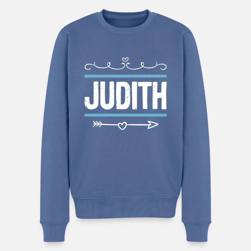 Judith - Männer Premium Bio Pullover - Taubenblau