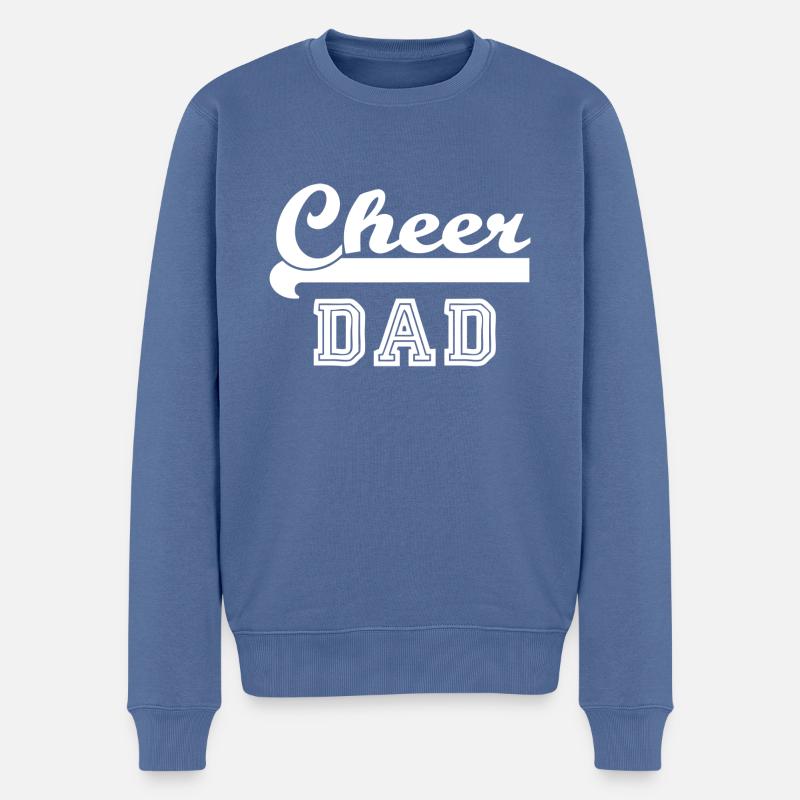 Cheer Dad Sprüche - Männer Premium Bio Pullover - Taubenblau