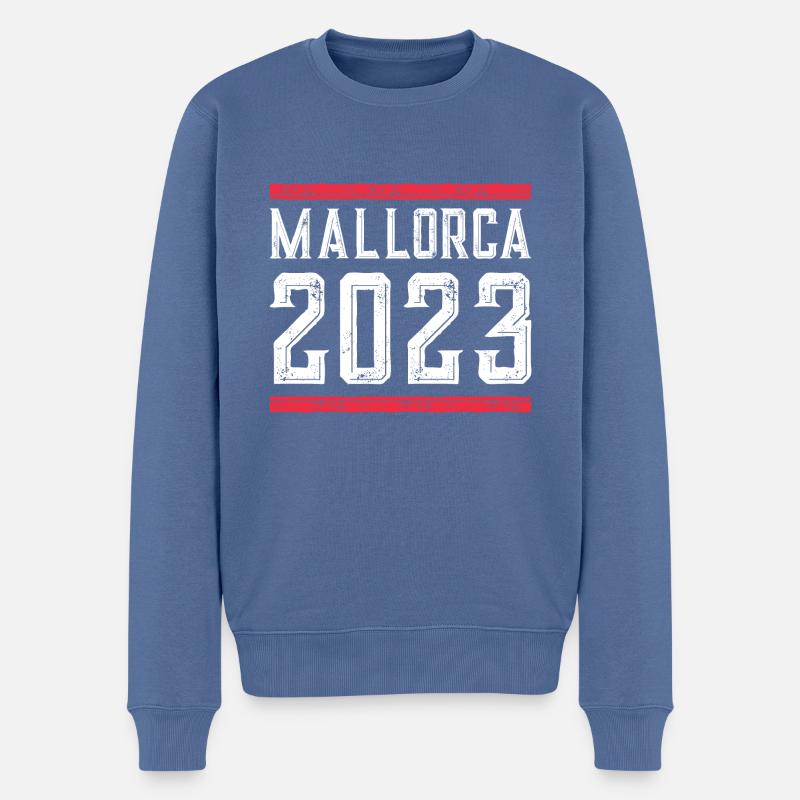 Majorque 2023 - Pull Premium bio Homme - bleu pigeon