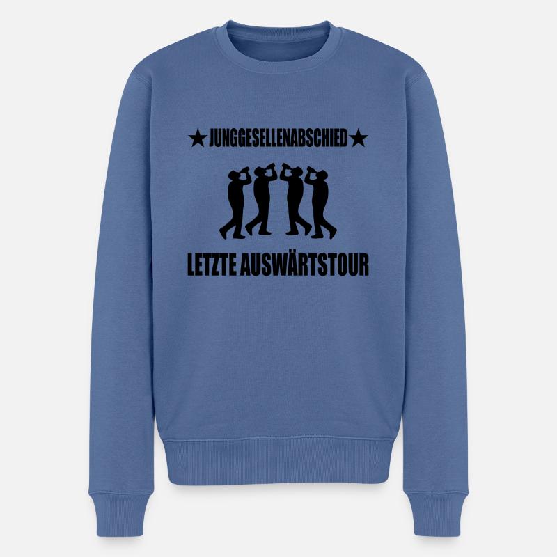Junggesellenabschied - Männer Premium Bio Pullover - Taubenblau