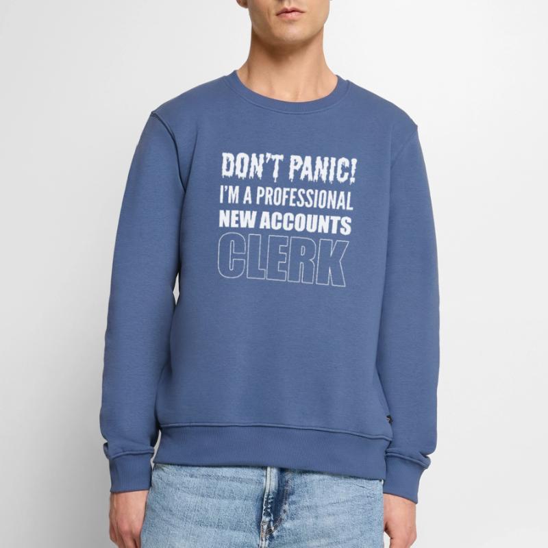 Don't Panic Admin Assistant Gift Men's Premium Organic Jumper