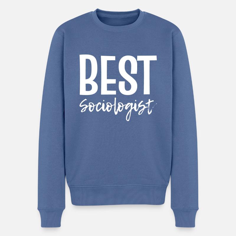 Bester Soziologe Geograph Geschenk - Männer Premium Bio Pullover - Taubenblau