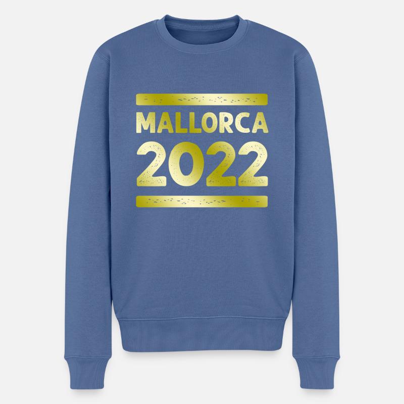 Mallorca Party Crew - Männer Premium Bio Pullover - Taubenblau