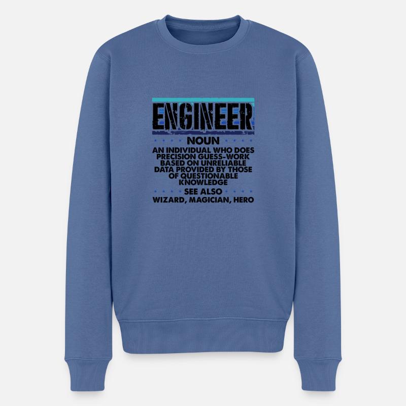 Engineer Gifts Präzisions-Rate-Assistent - Männer Premium Bio Pullover - Taubenblau