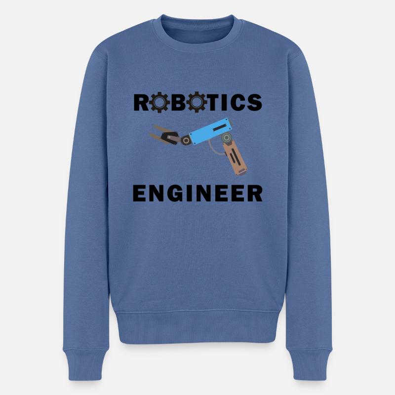 Robotics Ironic Quote Electronic Engineering - Men's Premium Organic Jumper - stone blue