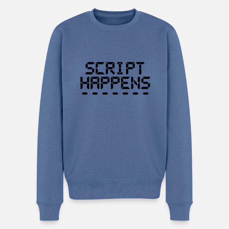 Computerprogrammierskript passiert Programmierer - Männer Premium Bio Pullover - Taubenblau