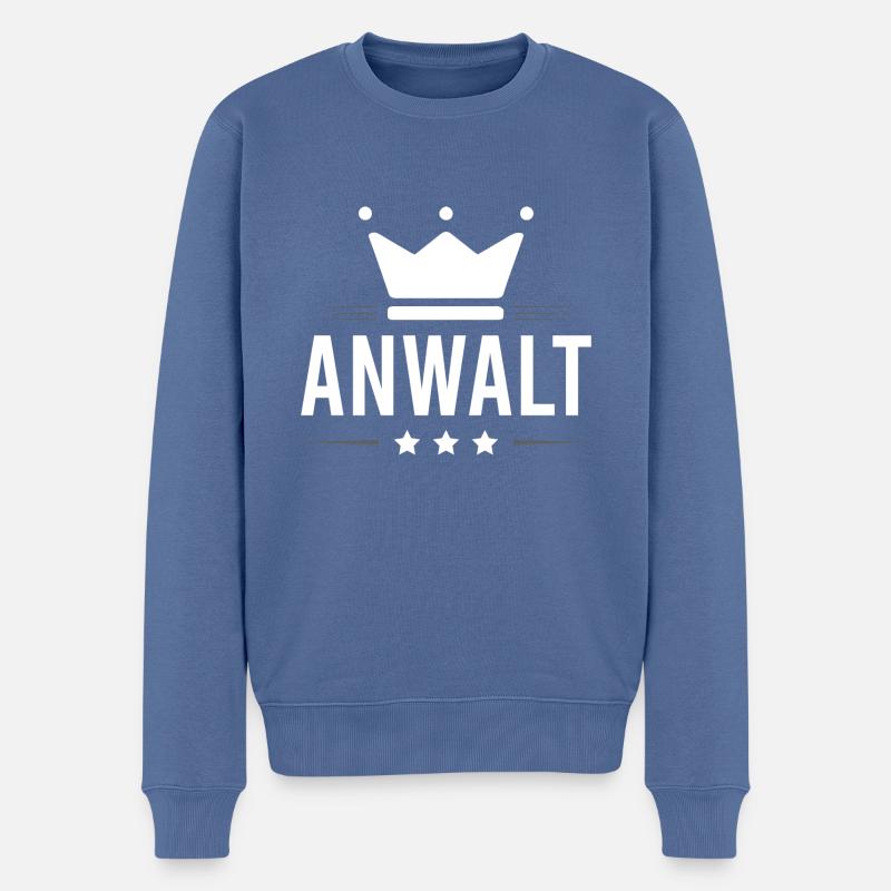 Anwalt Beruf - Männer Premium Bio Pullover - Taubenblau