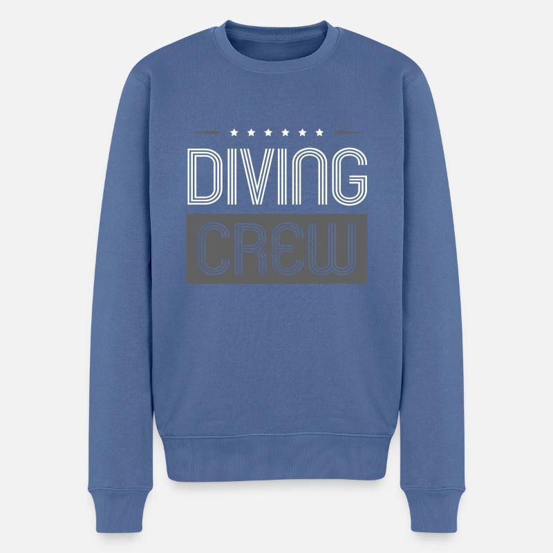 Diving Crew - Männer Premium Bio Pullover - Taubenblau
