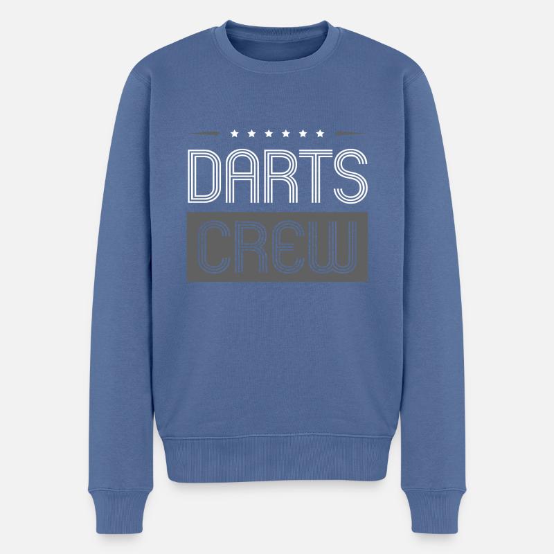 Darts Crew - Männer Premium Bio Pullover - Taubenblau