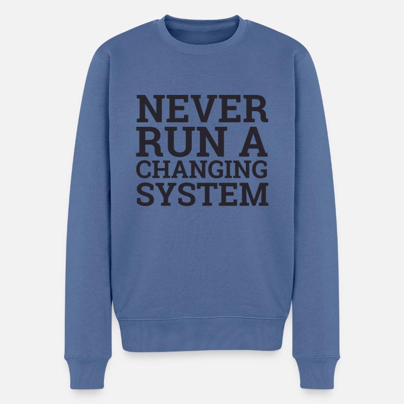 "Agile - Changing System | "Scrum Master" - Männer Premium Bio Pullover - Taubenblau