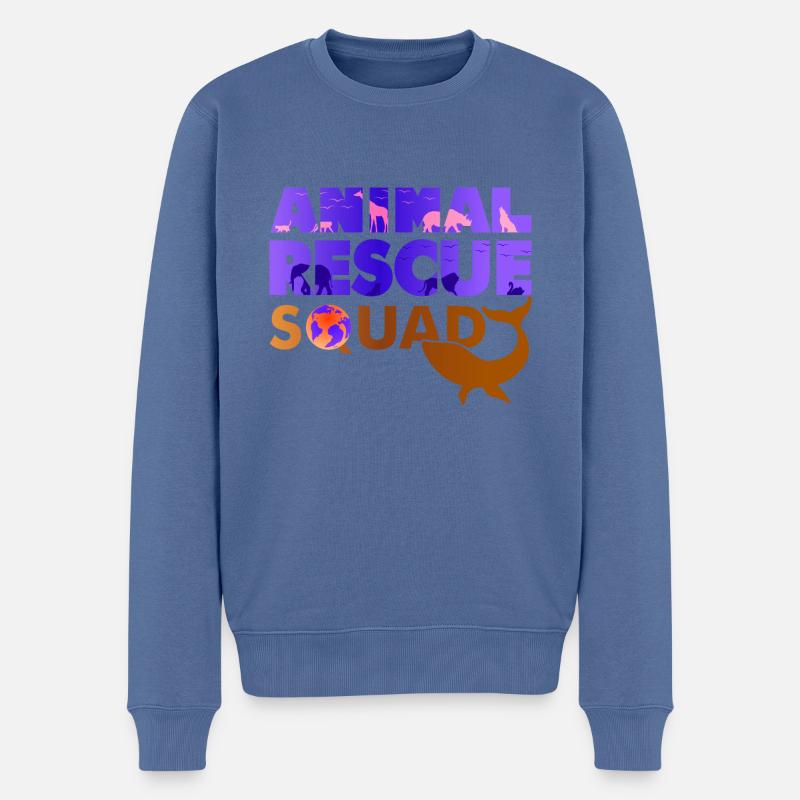 Rescue Animals Refuge pour animaux - Pull Premium bio Homme - bleu pigeon