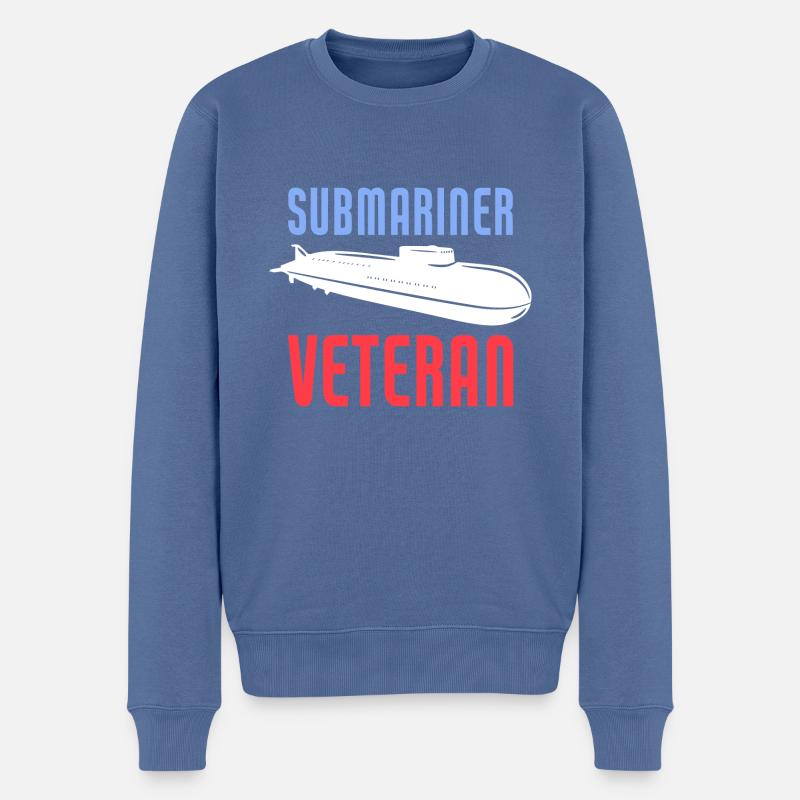 US Submariner Veteran - Männer Premium Bio Pullover - Taubenblau
