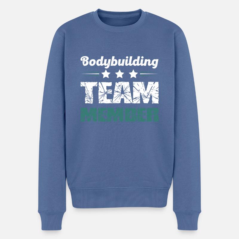 Équipe de musculation - Pull Premium bio Homme - bleu pigeon
