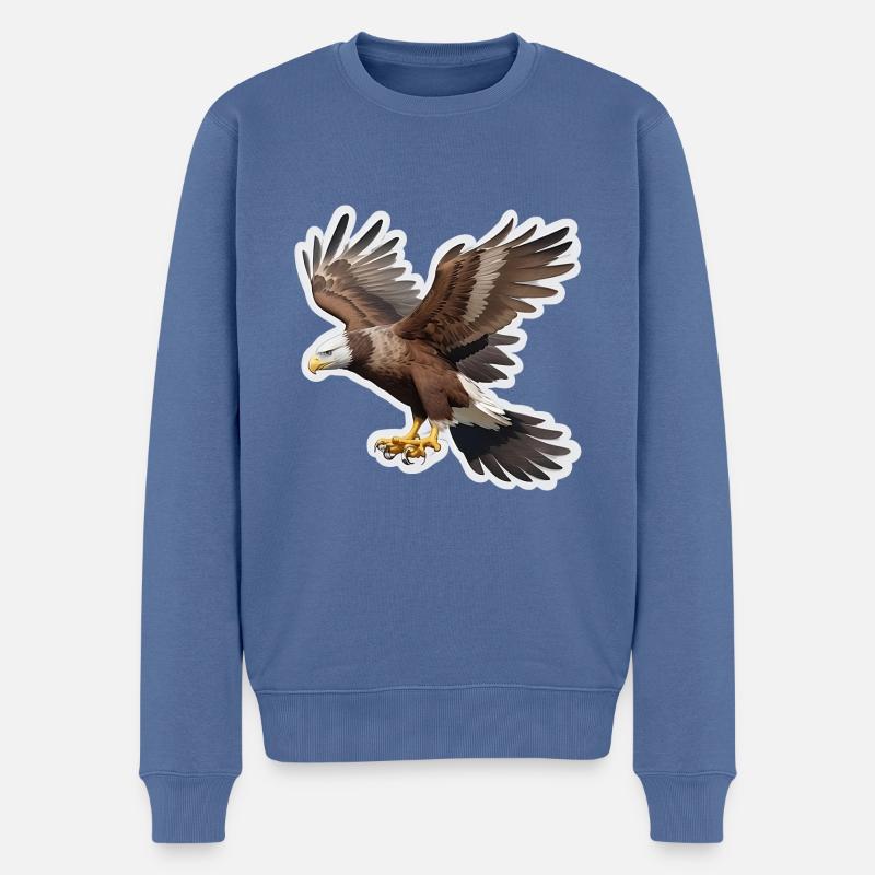 Pygargue à tête blanche - Pull Premium bio Homme - bleu pigeon