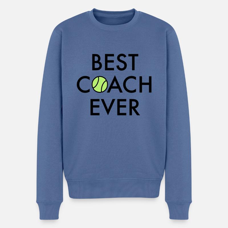 Best Coach ever - Männer Premium Bio Pullover - Taubenblau
