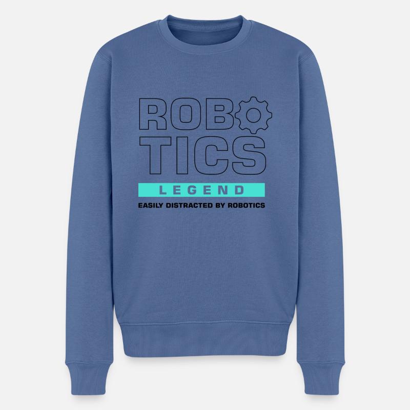 Robotics Legend Engineering Robot Engineer - Men's Premium Organic Jumper - stone blue